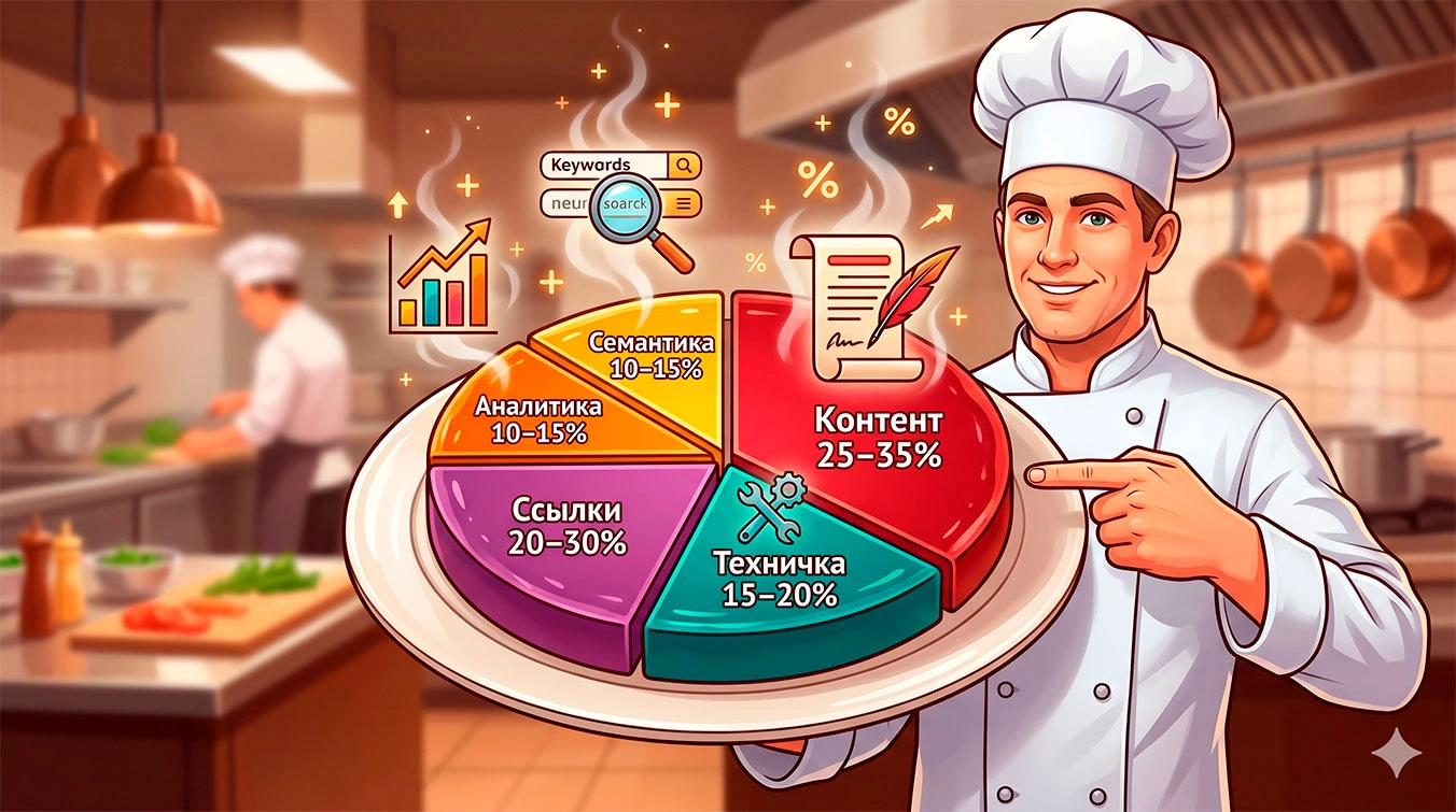 Структура расходов на SEO продвижение интернет-магазина