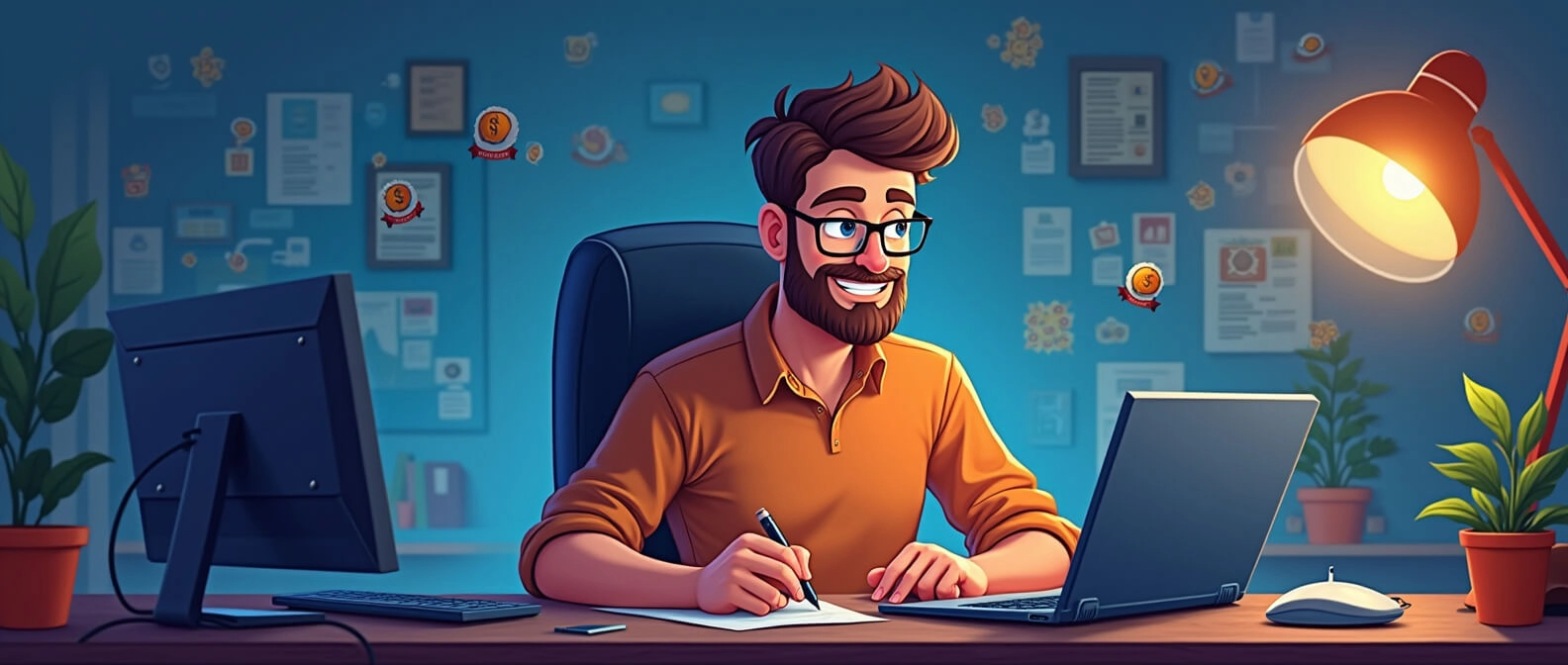 a_detailed_cartoon_scene_of_an_experienced_web_developer_solving_complex_problems_with_years_of_expe_d36dd181-b0ef-4f98-ab65-a927e1db26d5.jpg